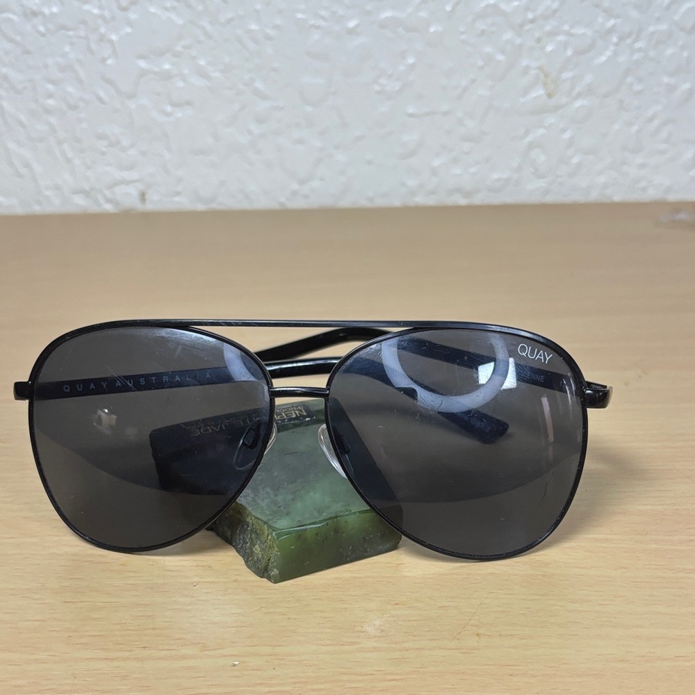 Quay Australia Black Aviator Sunglasses